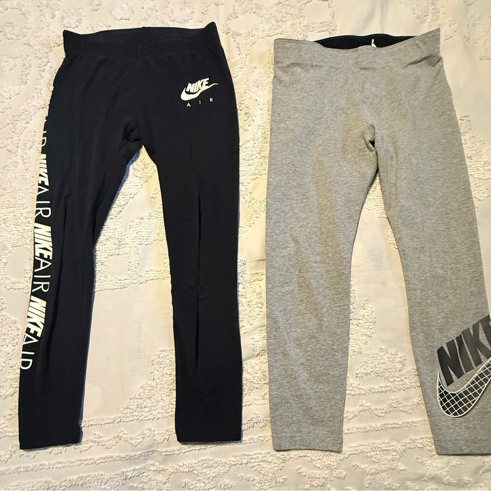Nike Black and Gray Leggings Set